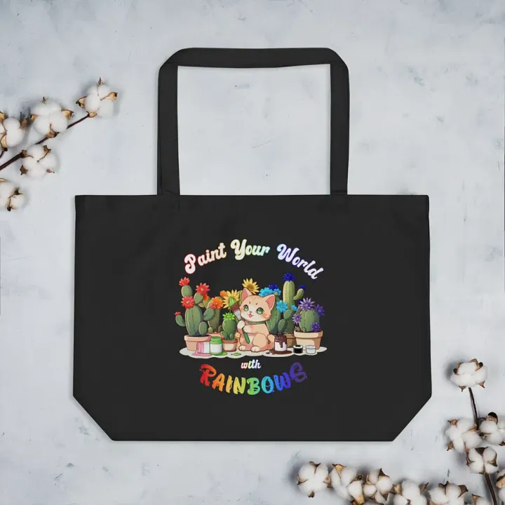 Rainbow Kitten Artist Organic Cotton Tote product image (1)