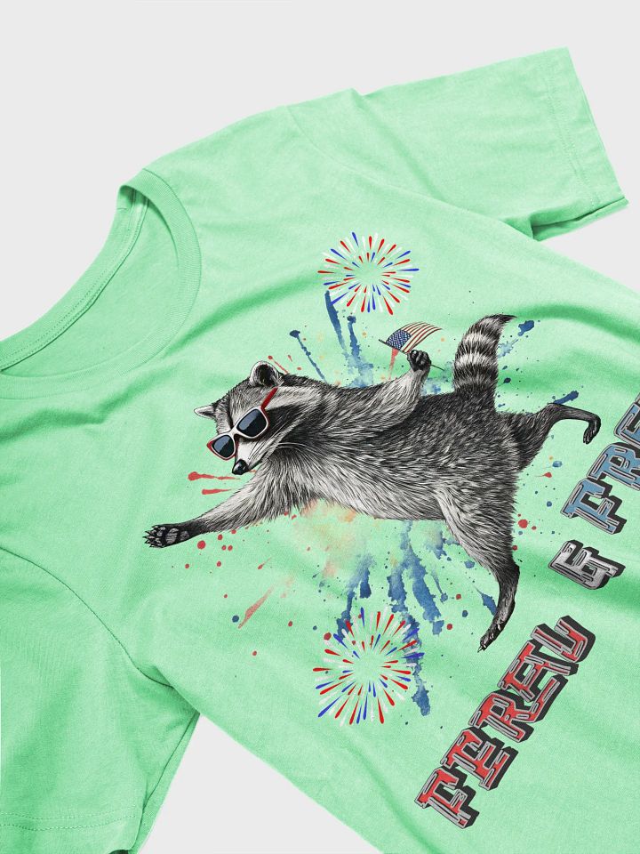Feral And Free Raccoon Patriotic Forever T-Shirt product image (2)