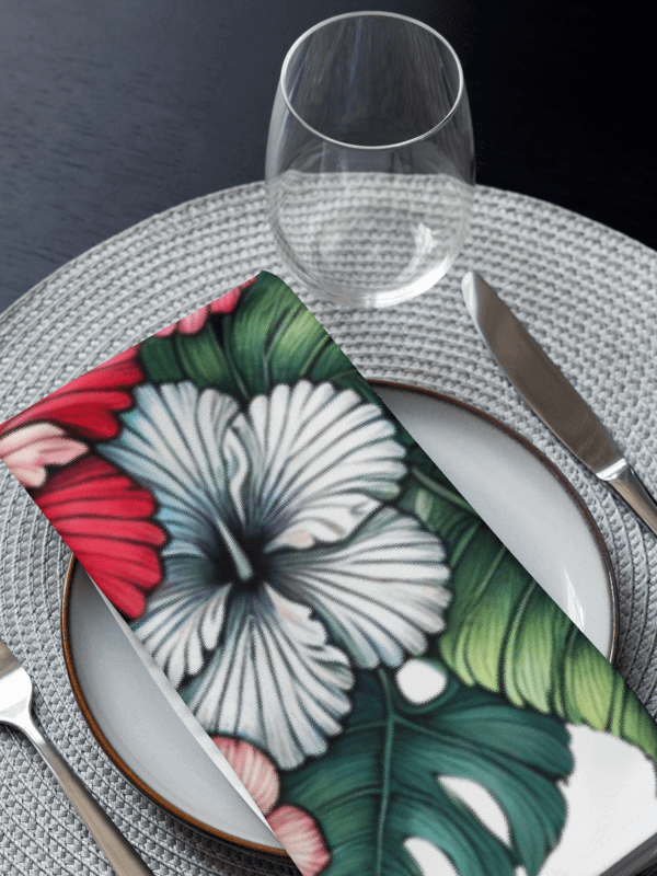 Orchid Oasis Cloth Napkin Set | AI Design flower product image (6)