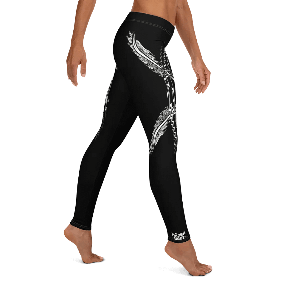 White HApex Gear White Logo Cancer Awareness Orange Ribbon. Black Leggings product image (12)