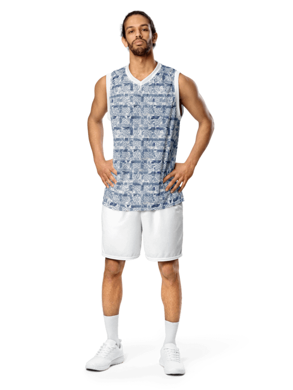 Blue Rainforest | Recycled Unisex Basketball Jersey product image (1)