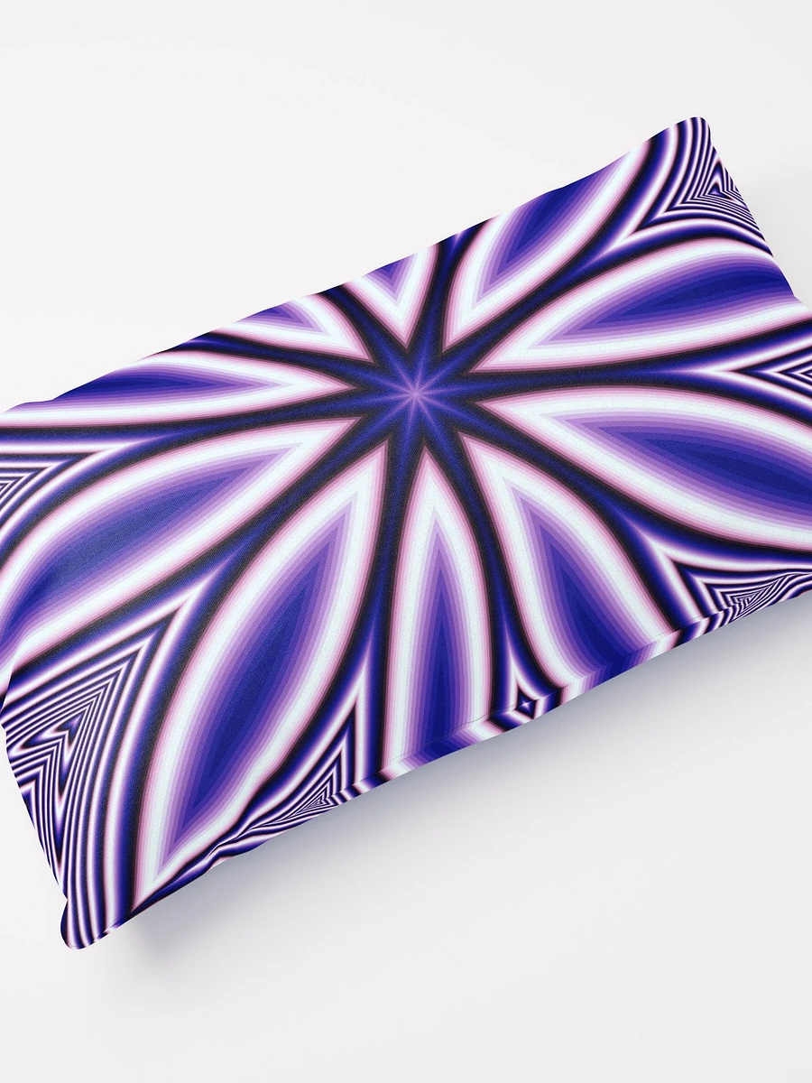 Blue Fractal Flower Kaleidoscope Throw Pillow product image (11)