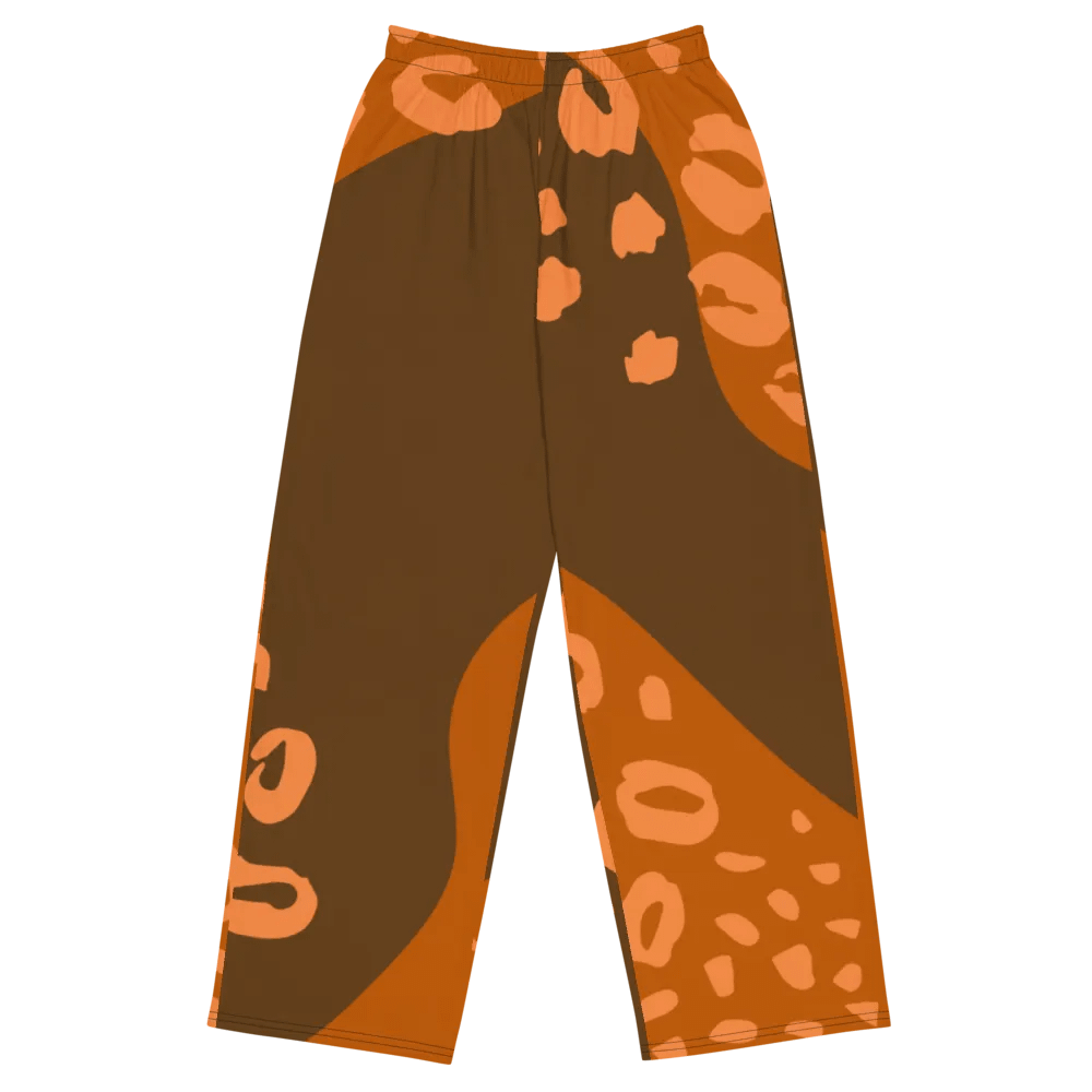 Organic Orange Spots Wide-Leg Pants product image (1)