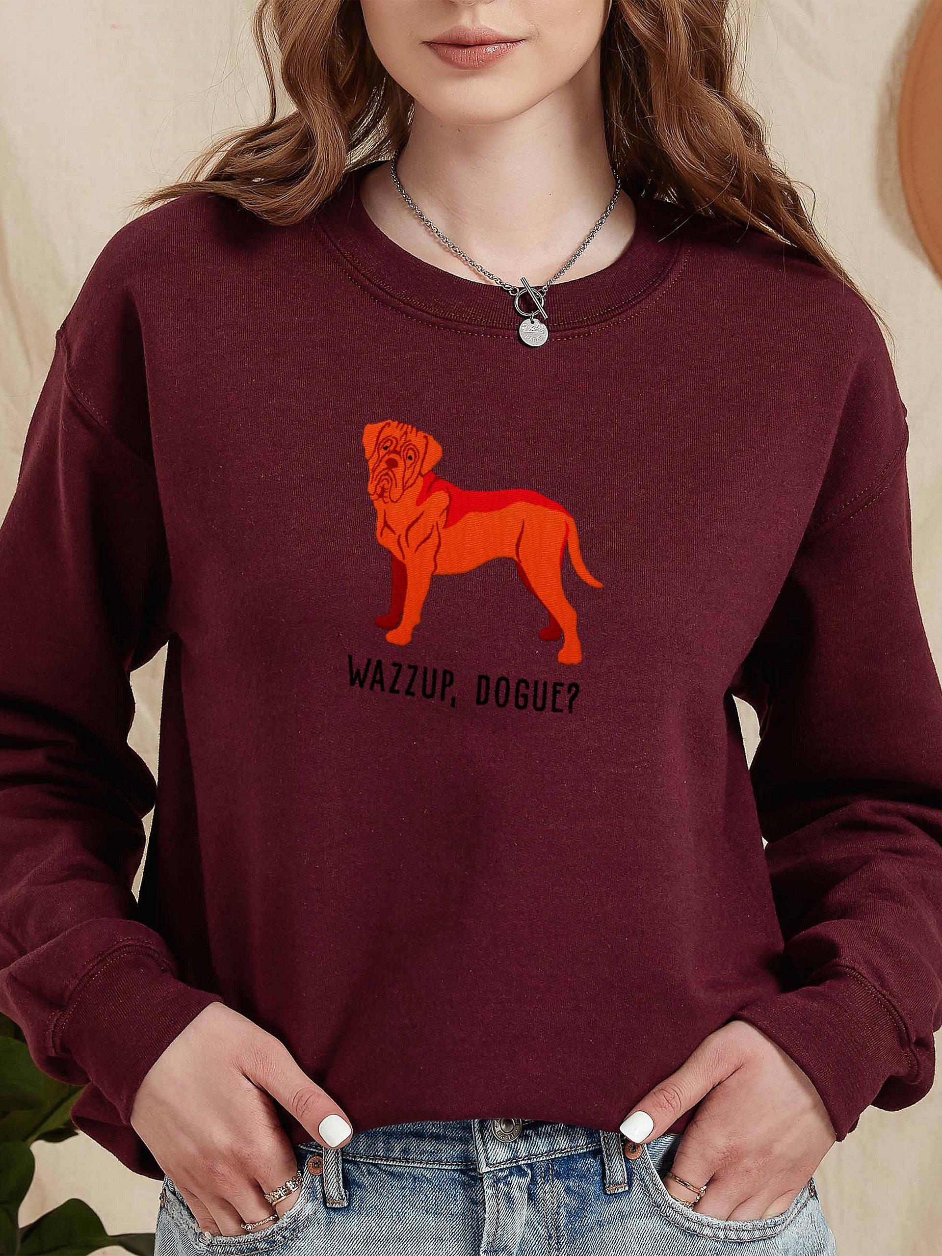 Wazzup, Dogue Sweatshirt (Embroidered) of a Dogue de Bordeaux(Red) product image (2)