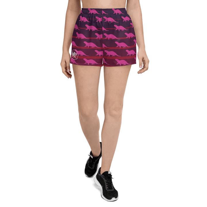 Otters on the Horizon Patterned Unisex Athletic Shorts product image (1)