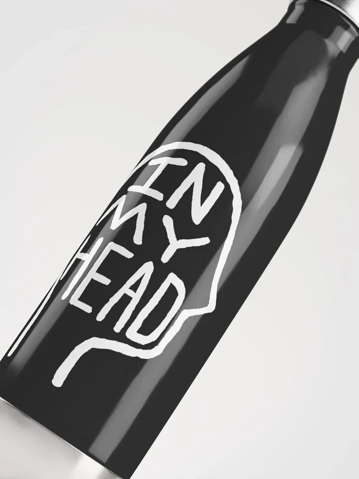 In My Head (white design) stainless steel water bottle product image (2)