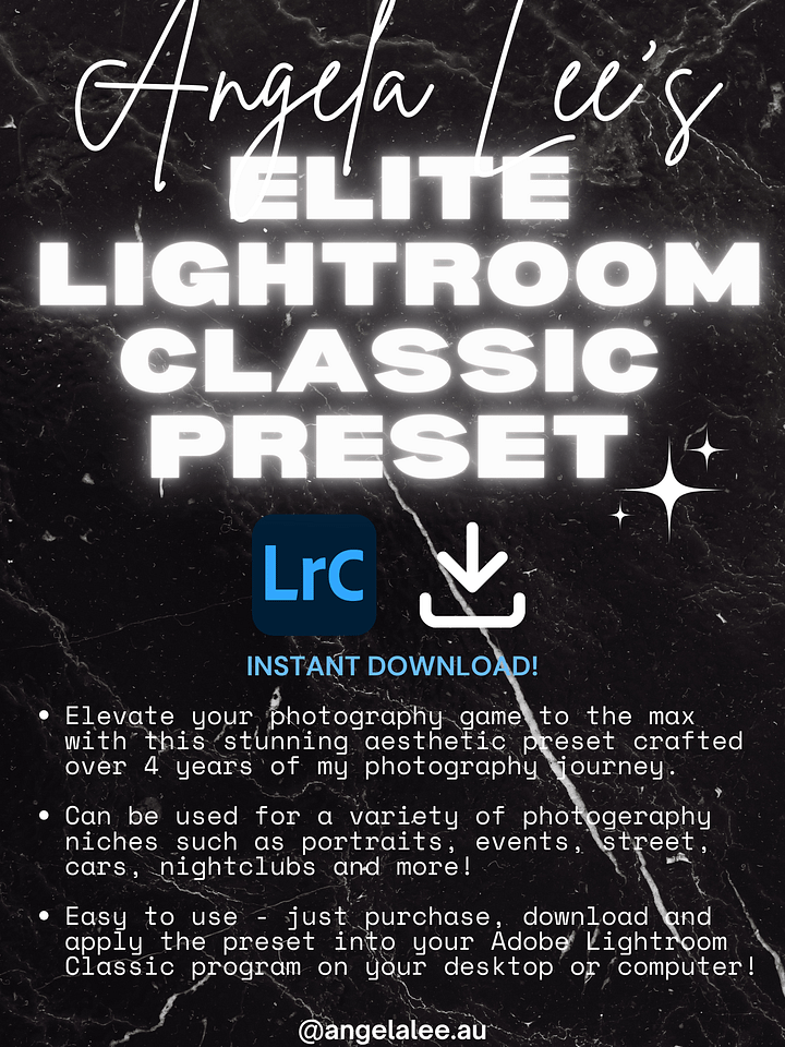 Angela Lee's Elite Lightroom Preset! product image (1)