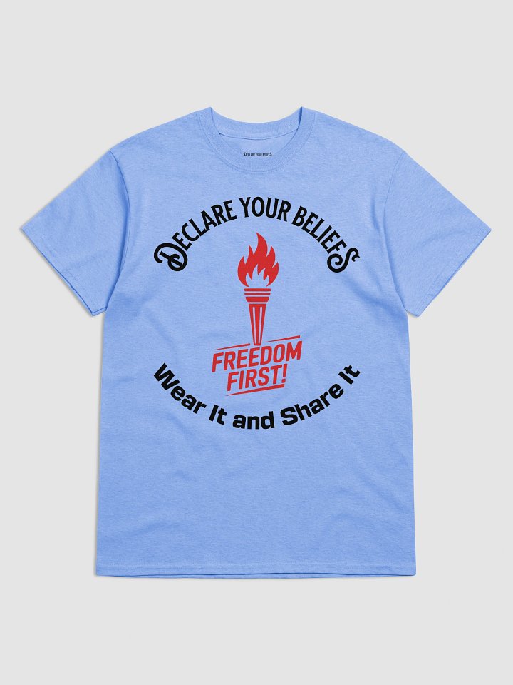 Freedom Torch – Declare Your Beliefs, Wear It & Share It Tee - Red & Black Ink product image (1)
