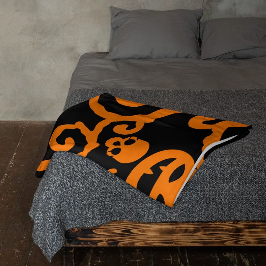 Scary Pumpkins Skull Blanket product image (12)