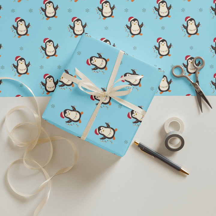 Penguin Party Wrapping Paper Set product image (1)