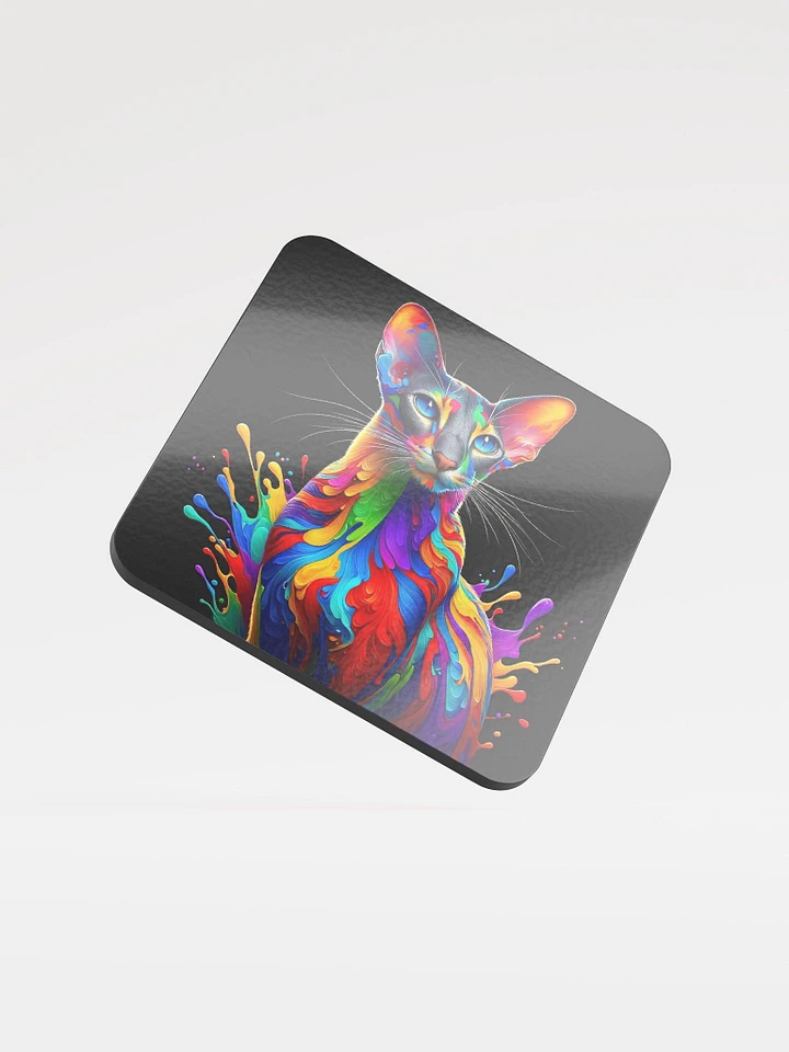 Glossed Cork Coaster: Oriental Shorthair product image (1)