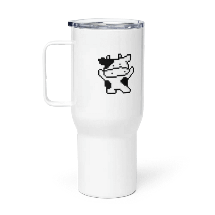 Upright Cows Pixel Art Travel Mug product image (1)