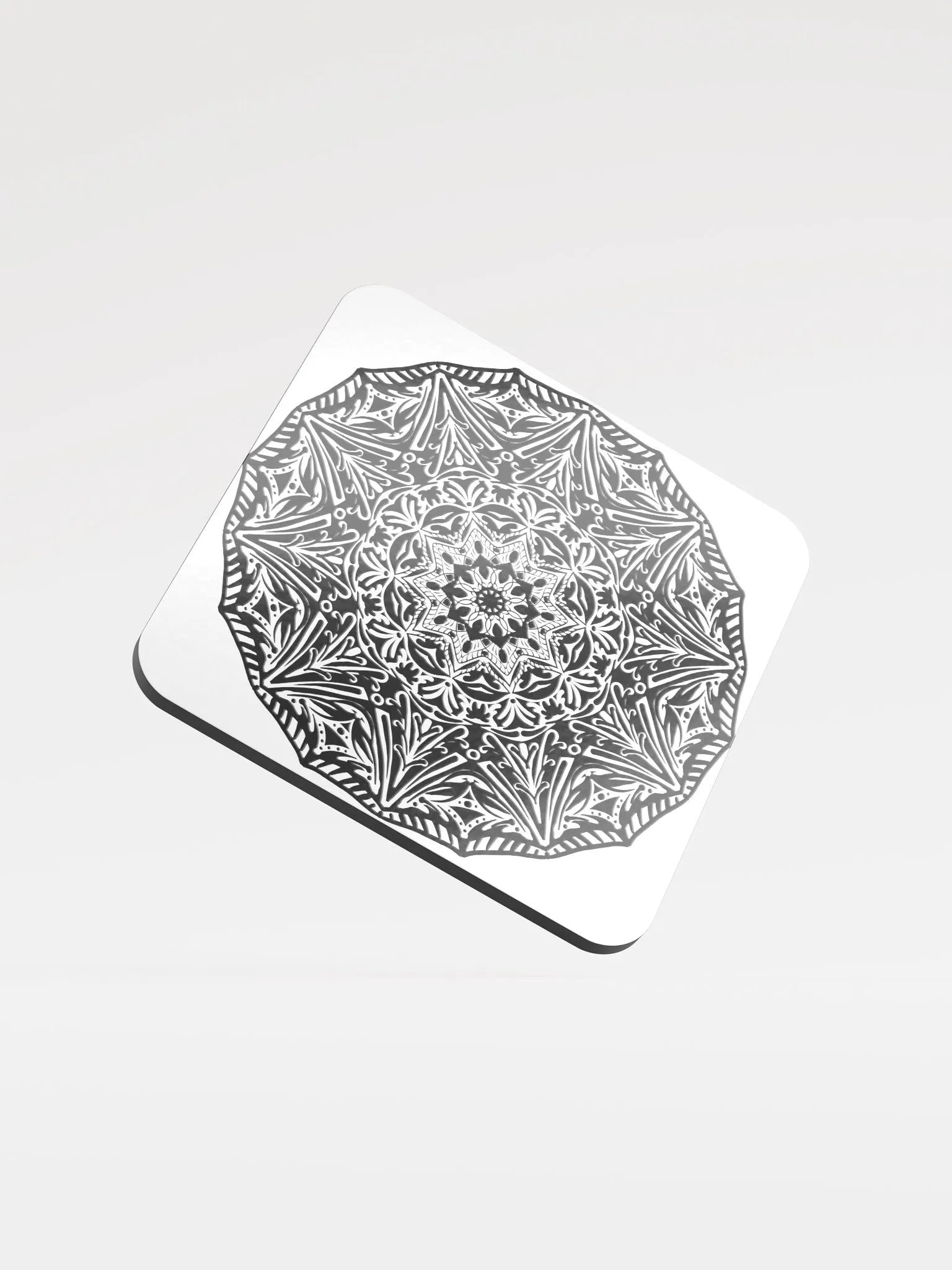 Ornate Zen: Glossed Cork Coaster product image (1)