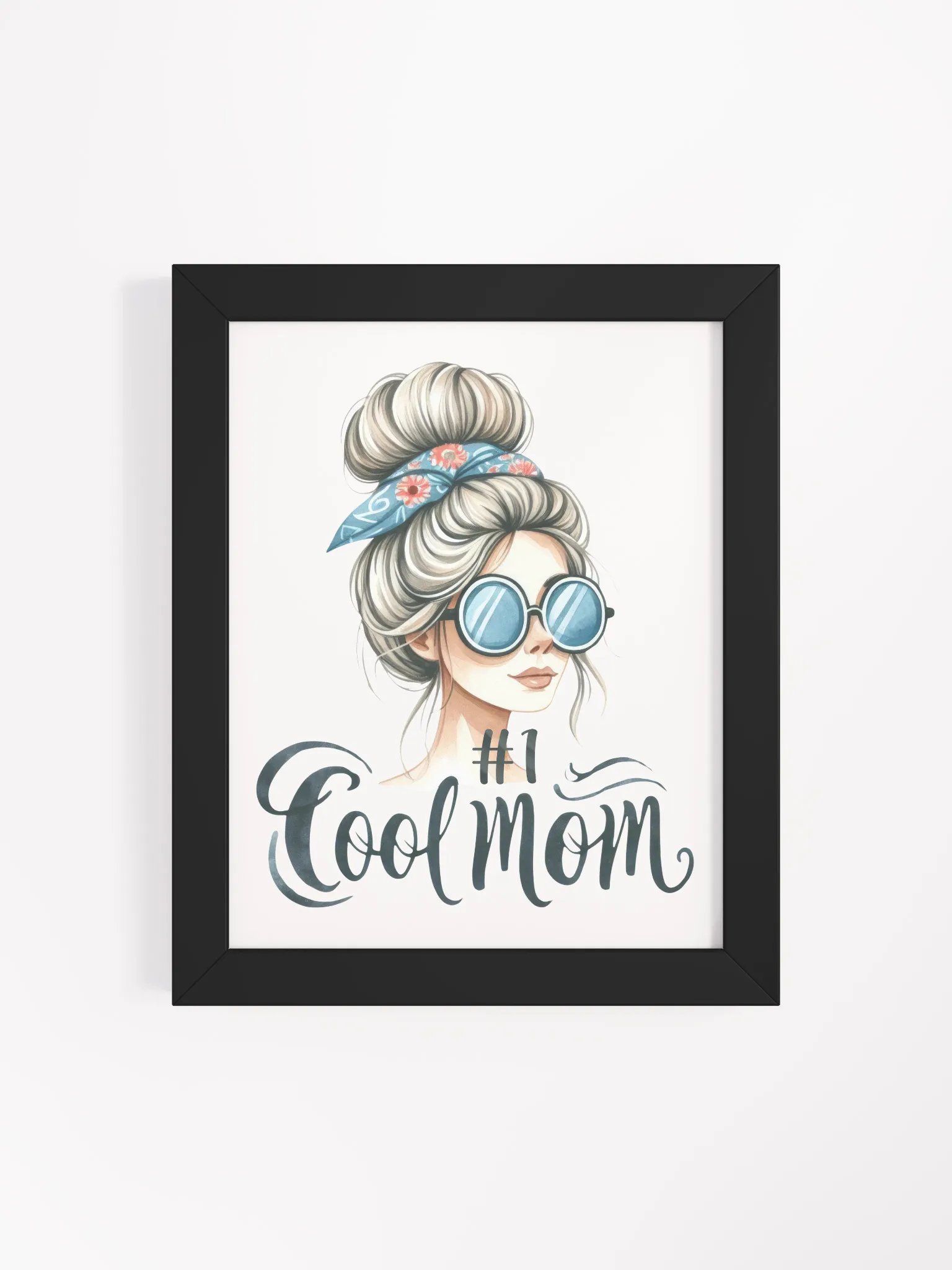 Trendy #1 Cool Mom Vibes Framed Poster product image (29)