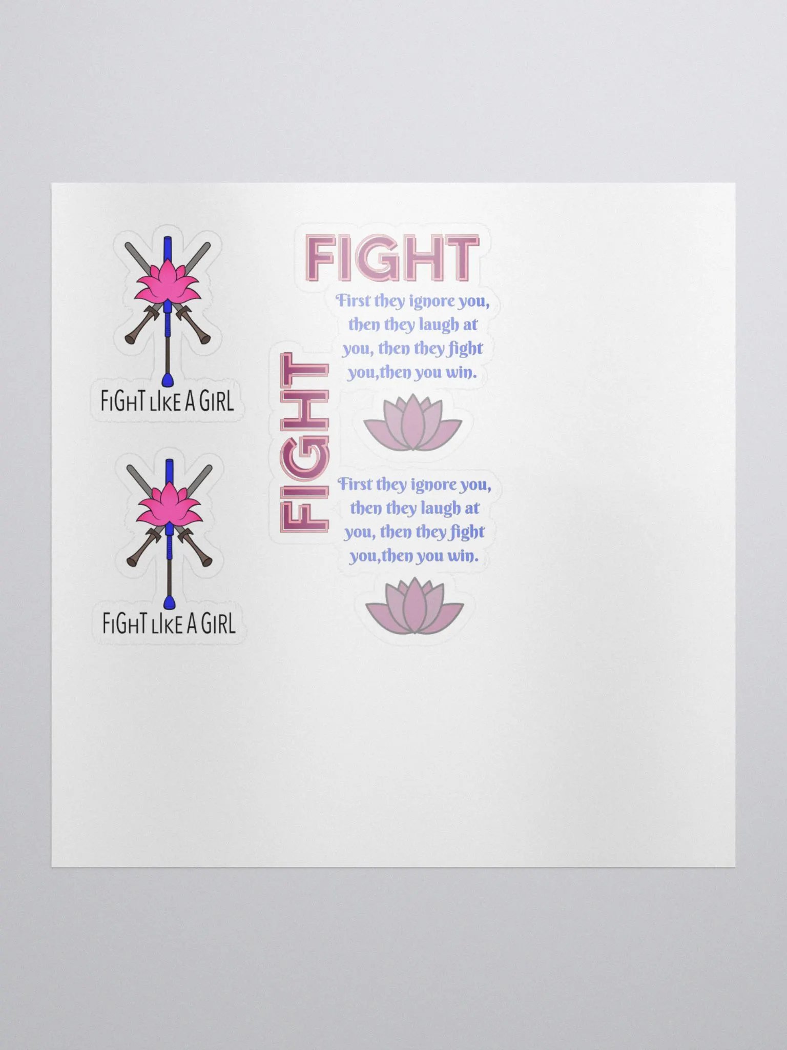 Fight Like A Girl Stickers product image (1)