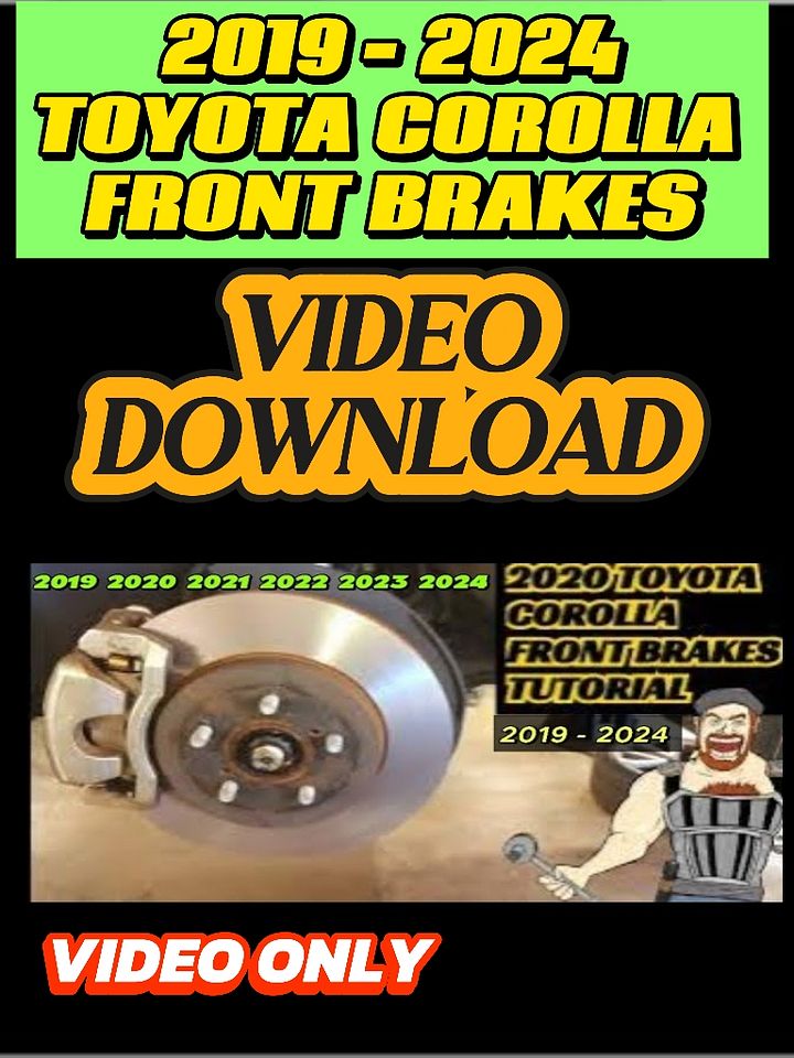 2019 - 2024 TOYOTA COROLLA FRONT BRAKES REPLACEMENT TUTORIAL - 2019 2020 2021 2022 2023 2024 product image (1)