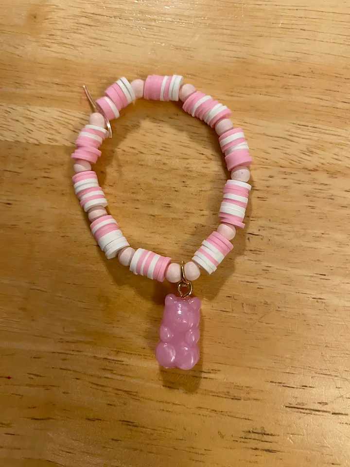 Pink & White Gummy Bear Bracelet product image (1)