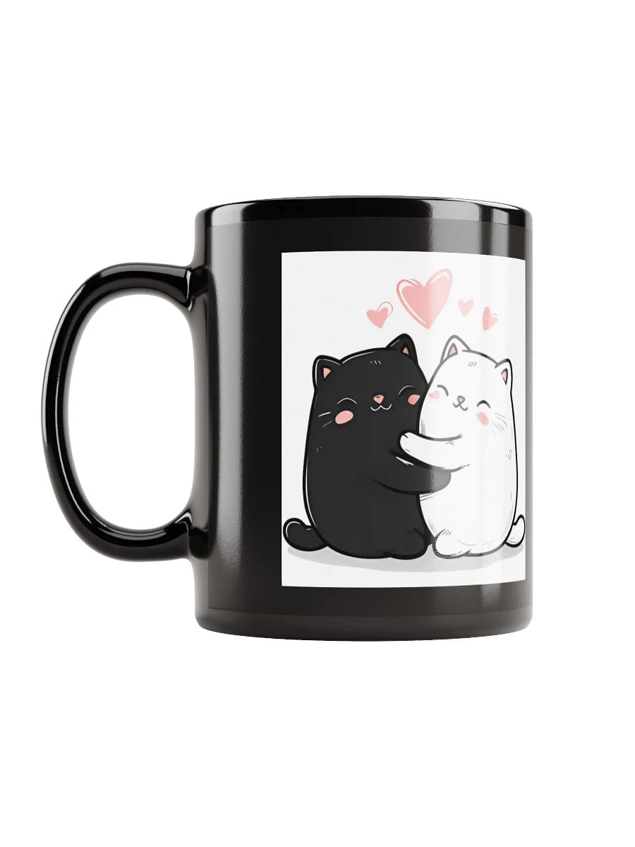 Purrfect Love Black Glossy Mug product image (6)
