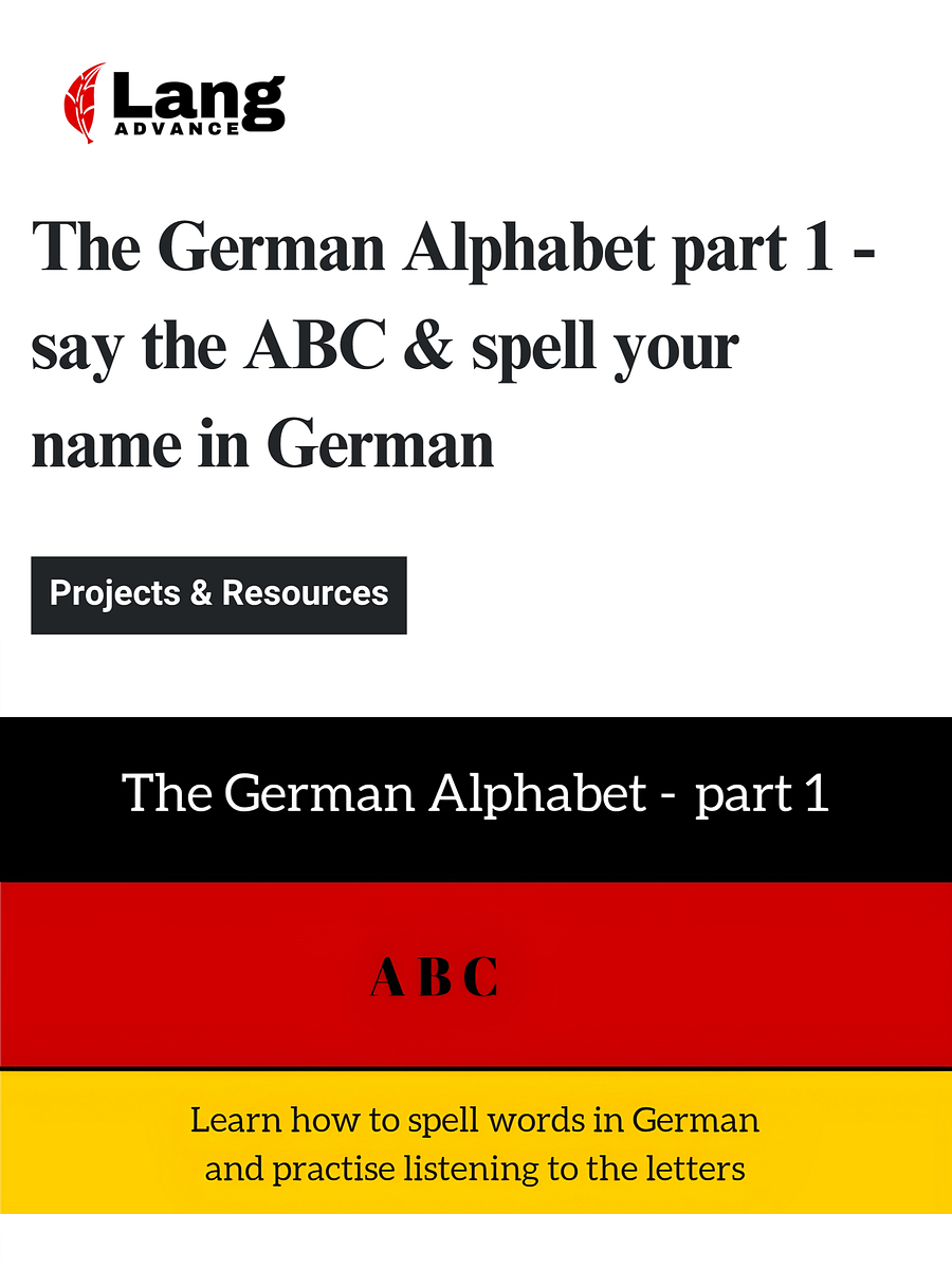 The German Alphabet part 1 - say the ABC & spell your name in German product image (1)