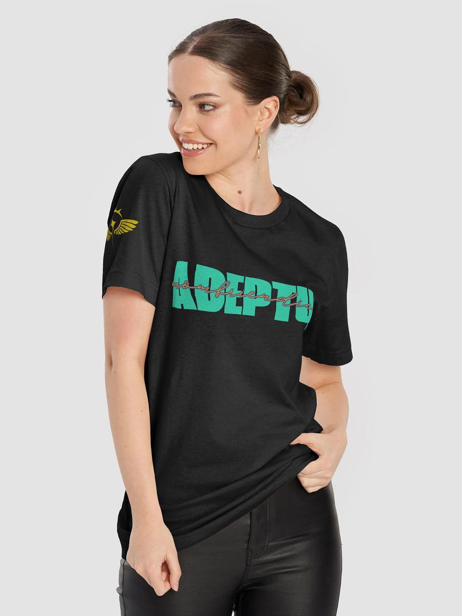 Adeptus Momfriendicus Text Tee (Gold Logo) product image (23)