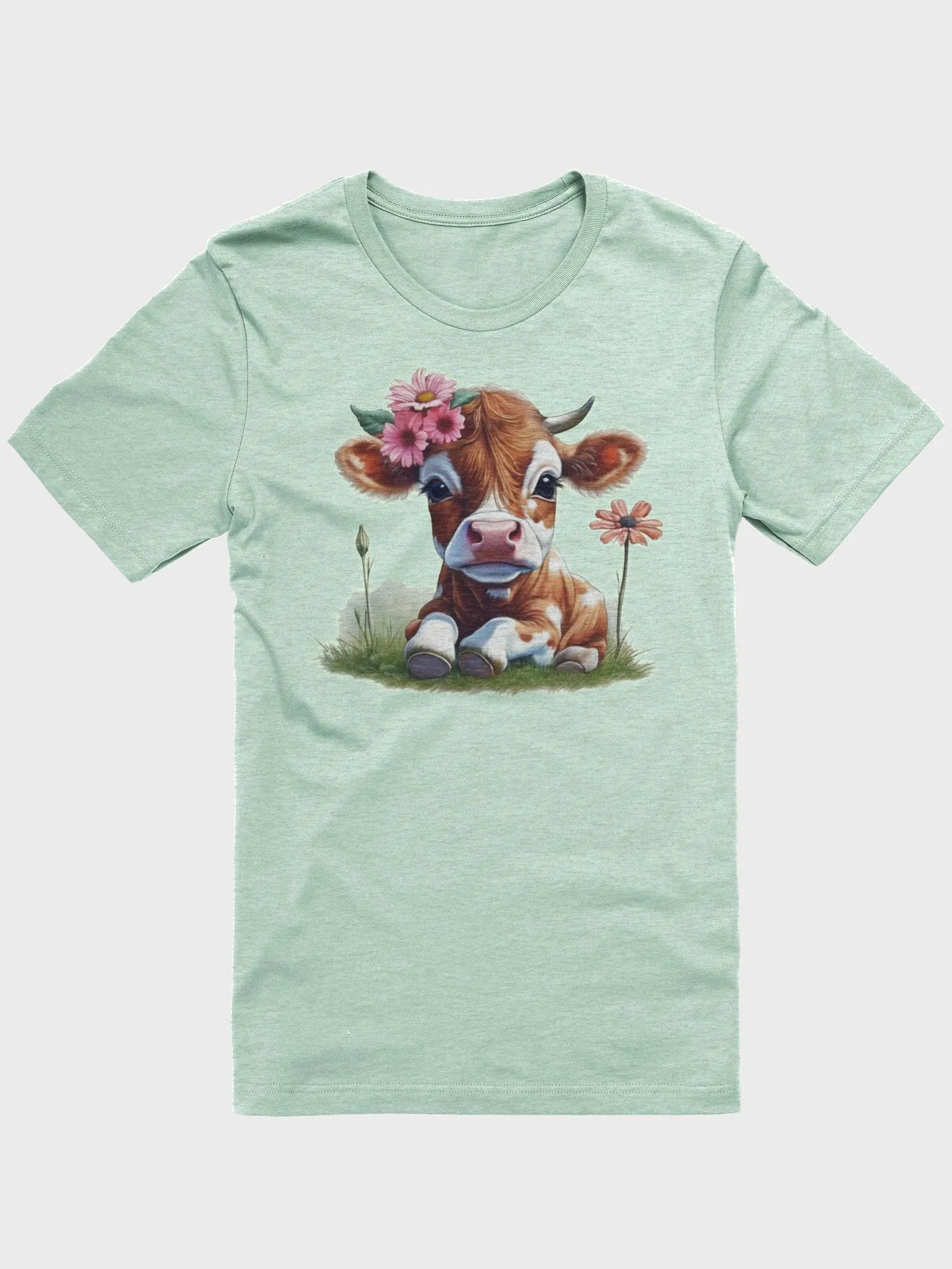 Adorable cute cow with flowers product image (1)