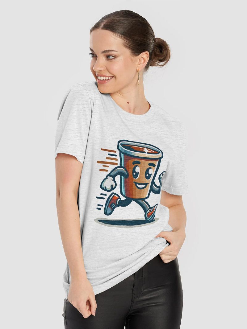 Energetic Coffee Cup Cartoon T-Shirt