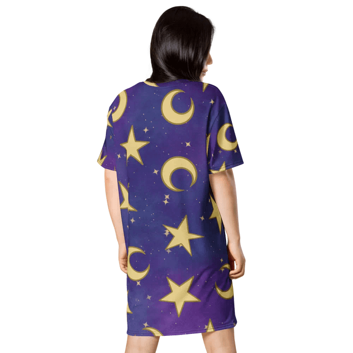 Cozy Moon and Stars Nighty Gown T-Shirt Dress product image (2)