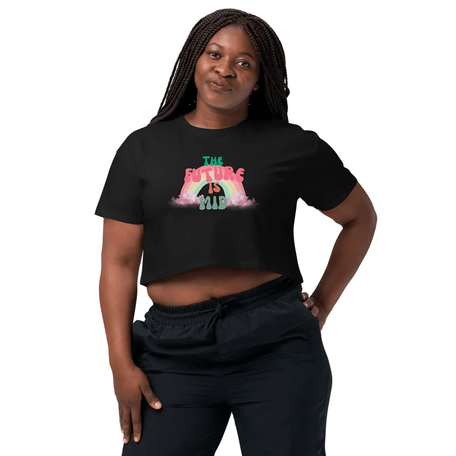 The Future is Mid Retro Crop Top product image (1)