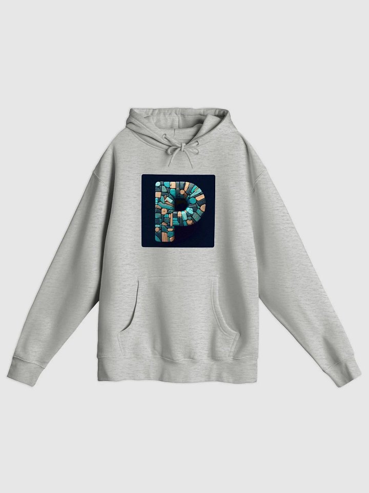 Mosaic Letter P Premium Hoodie |AI Design initial P product image (2)