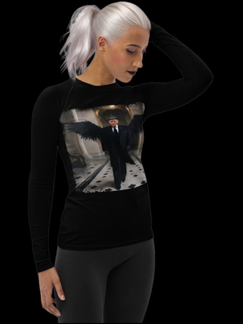 Political Humor Dark Angel Trump Womens Rash Guard product image (3)