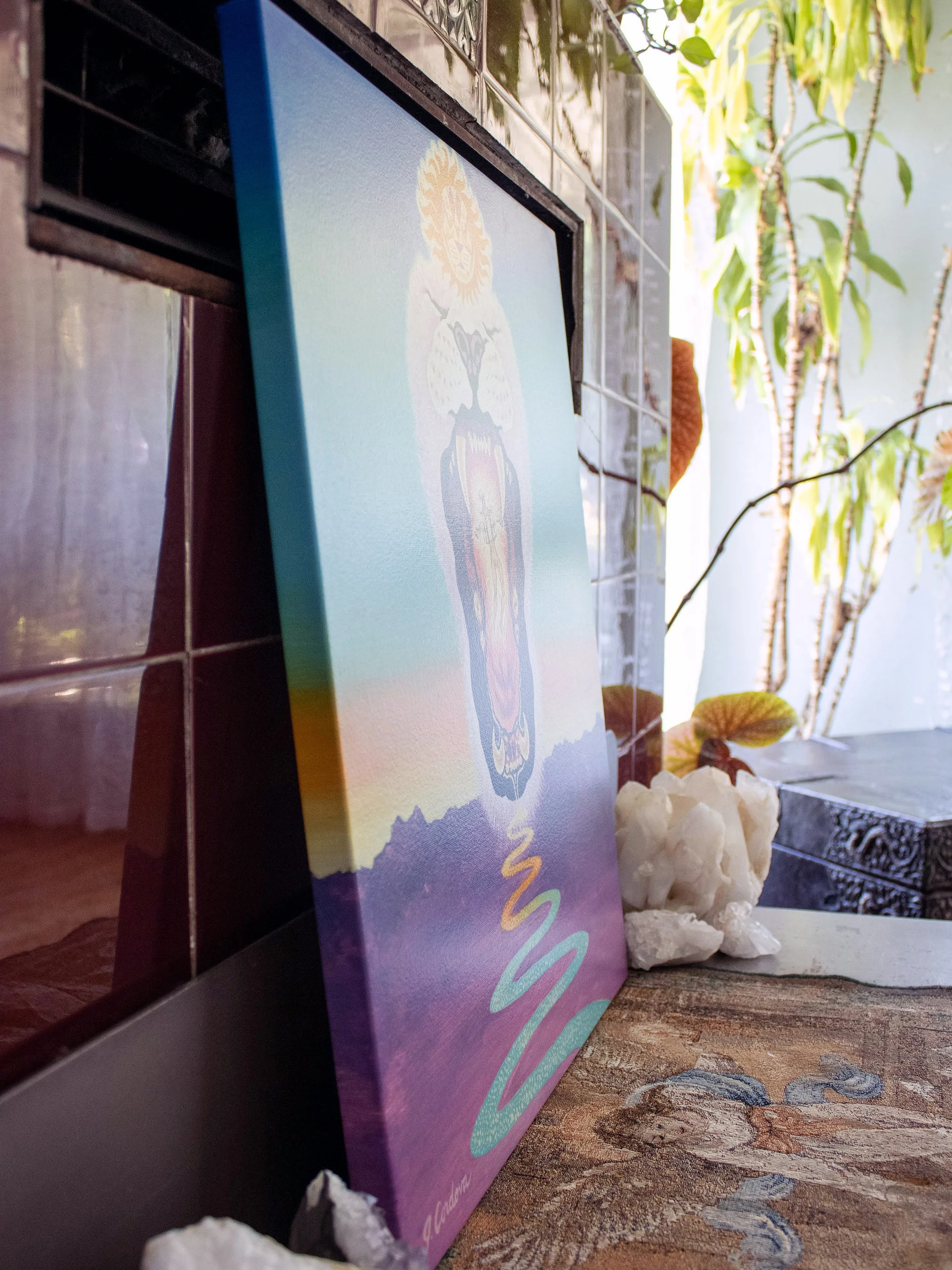 Lion's Gate: Soul Rebirth - 16 x20 Archival Canvas Print, Wall Art, Altarpiece product image (4)