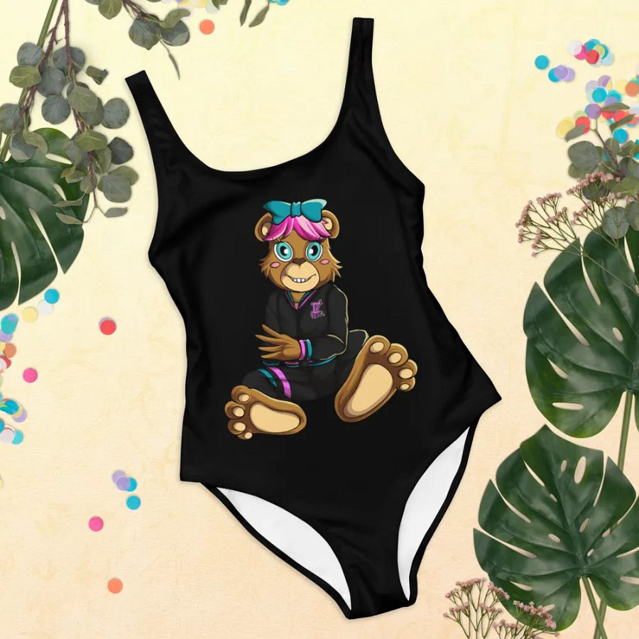 Sitting Girl Bear One Piece Black product image (9)
