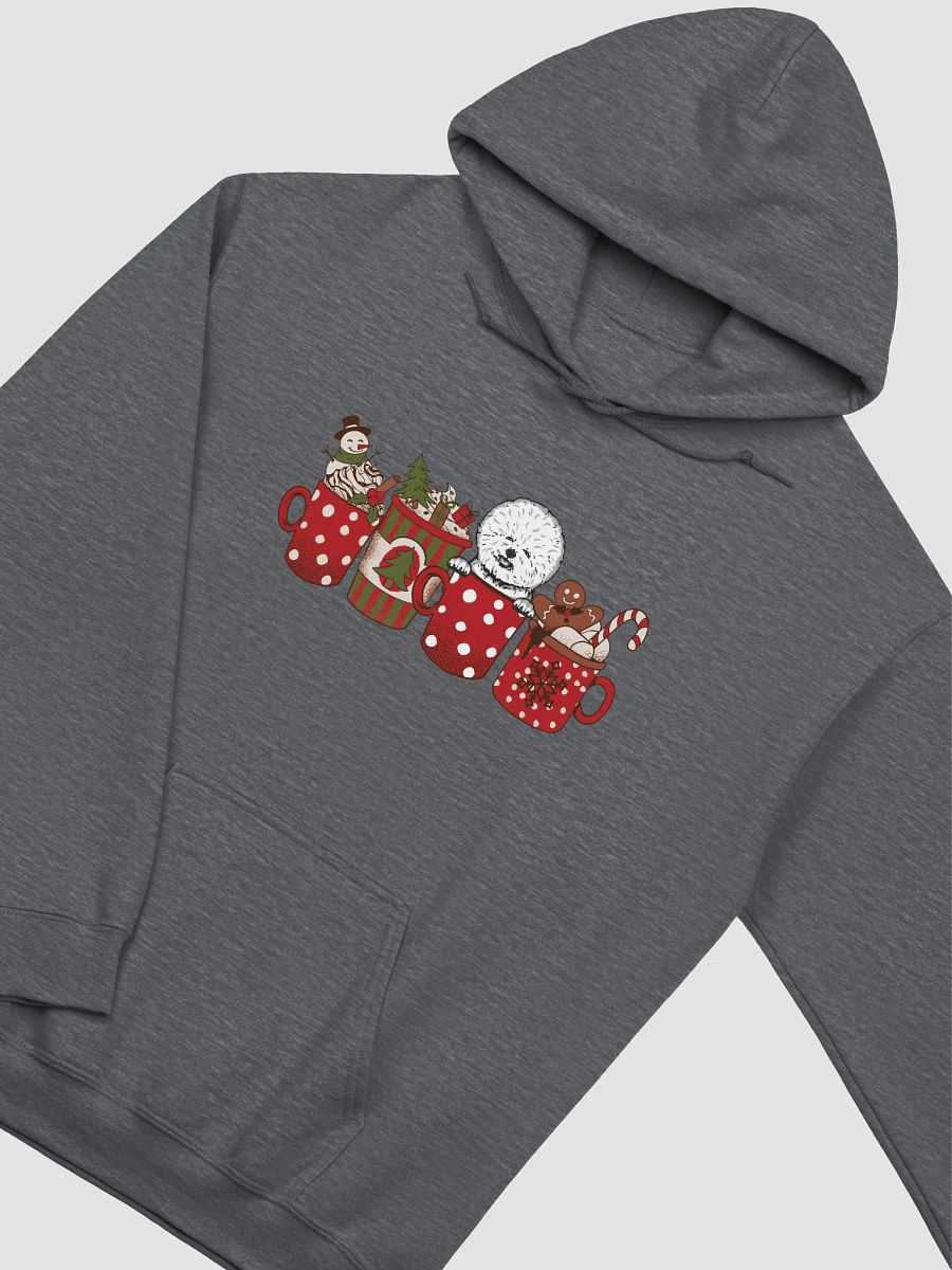 Cute Bichon Frise in a Christmas Cup Hooded Sweatshirt | Funny Christmas Pup in a Cup product image (5)