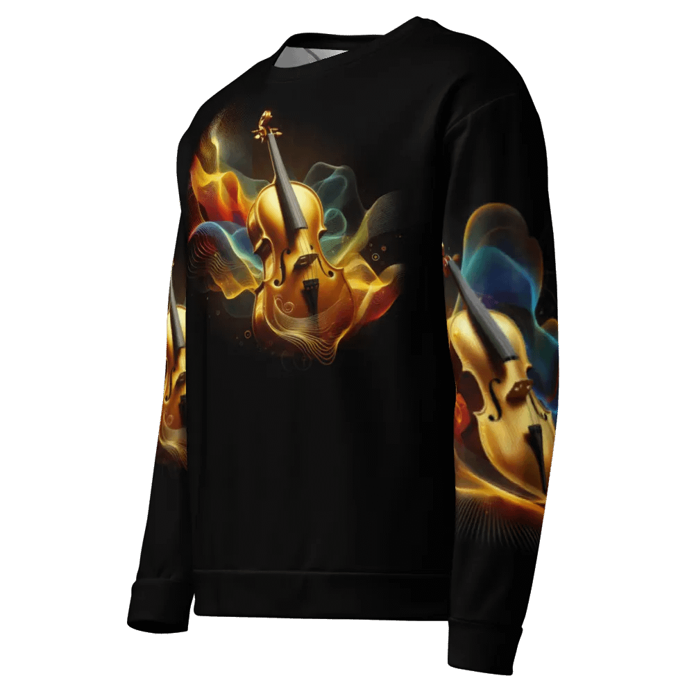 Golden Cello Musical Instrument - All-Over Unisex Sweatshirt #10 product image (4)