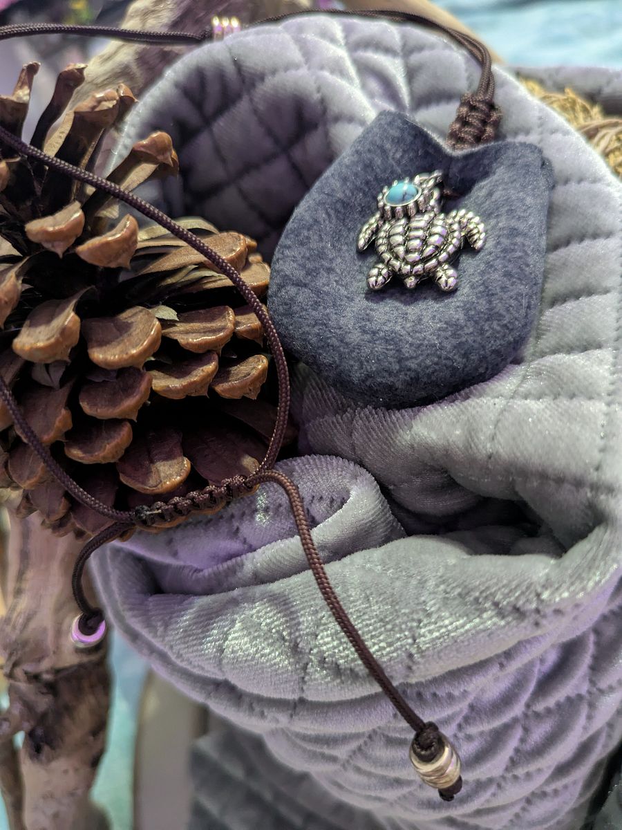 Turquoise Turtle Pouch Necklace product image (2)