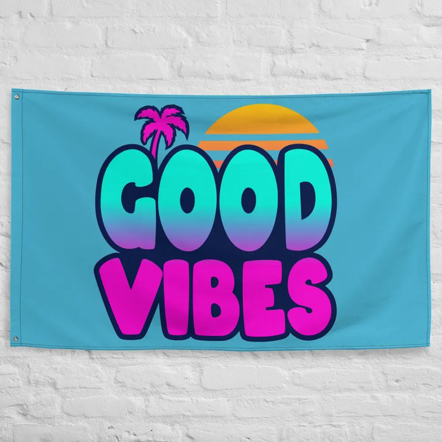 GOOD VIBES FLAG (BLUE) product image (10)