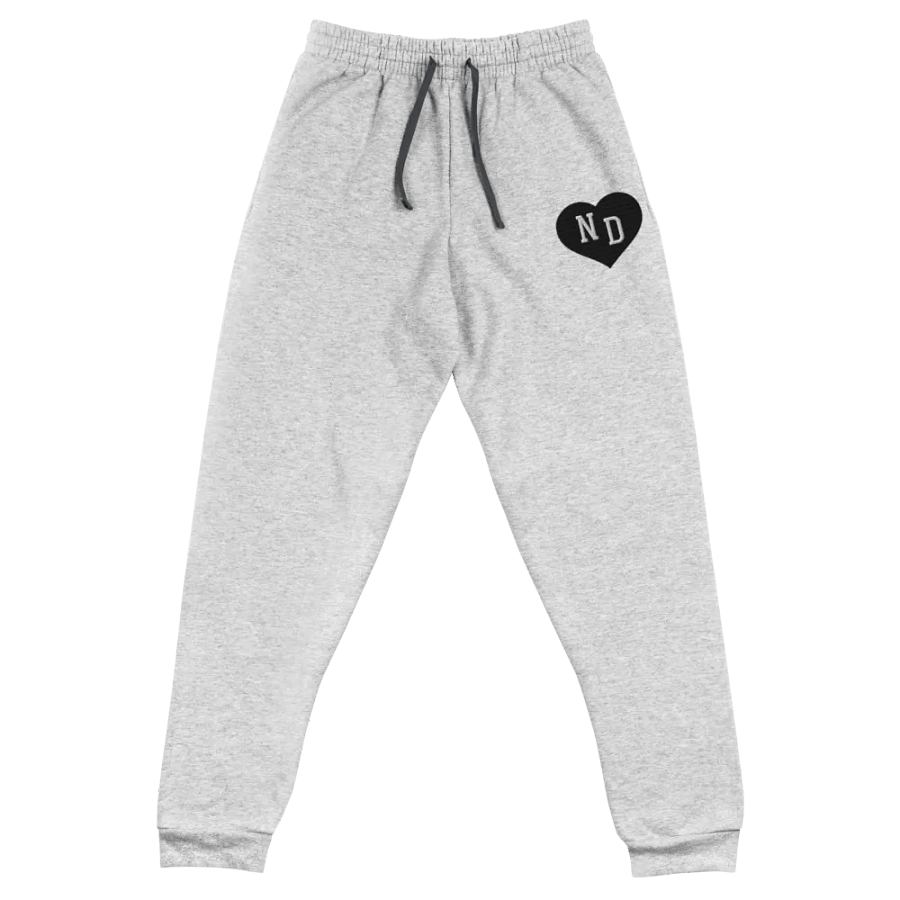 ND Heart Black Unisex Embroidered Sweatpants product image (1)