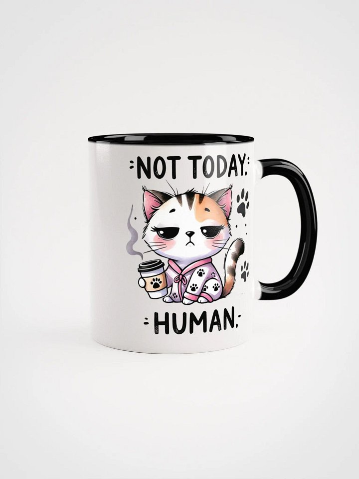 Not Today Human Cat Ceramic Mug product image (1)