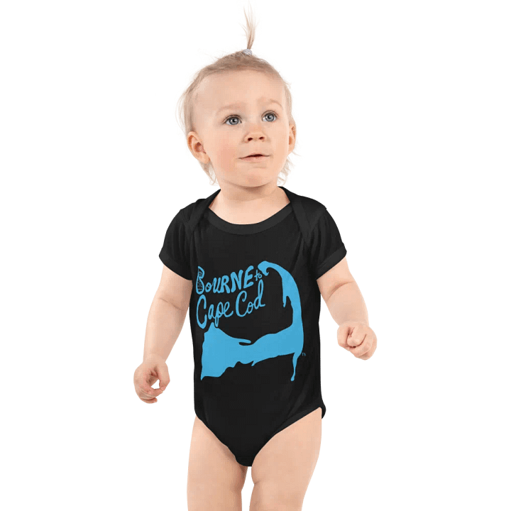 BOURNE to Cape Cod™ | Baby Bodysuit | Cozy, Cute & Coastal Cool | Blue Logo product image (1)