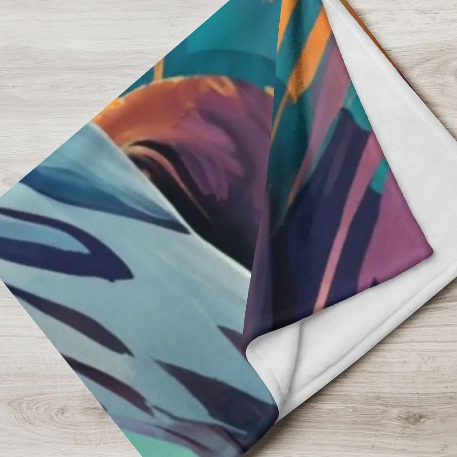 Watercolor 3D Eagle Throw Blanket product image (7)