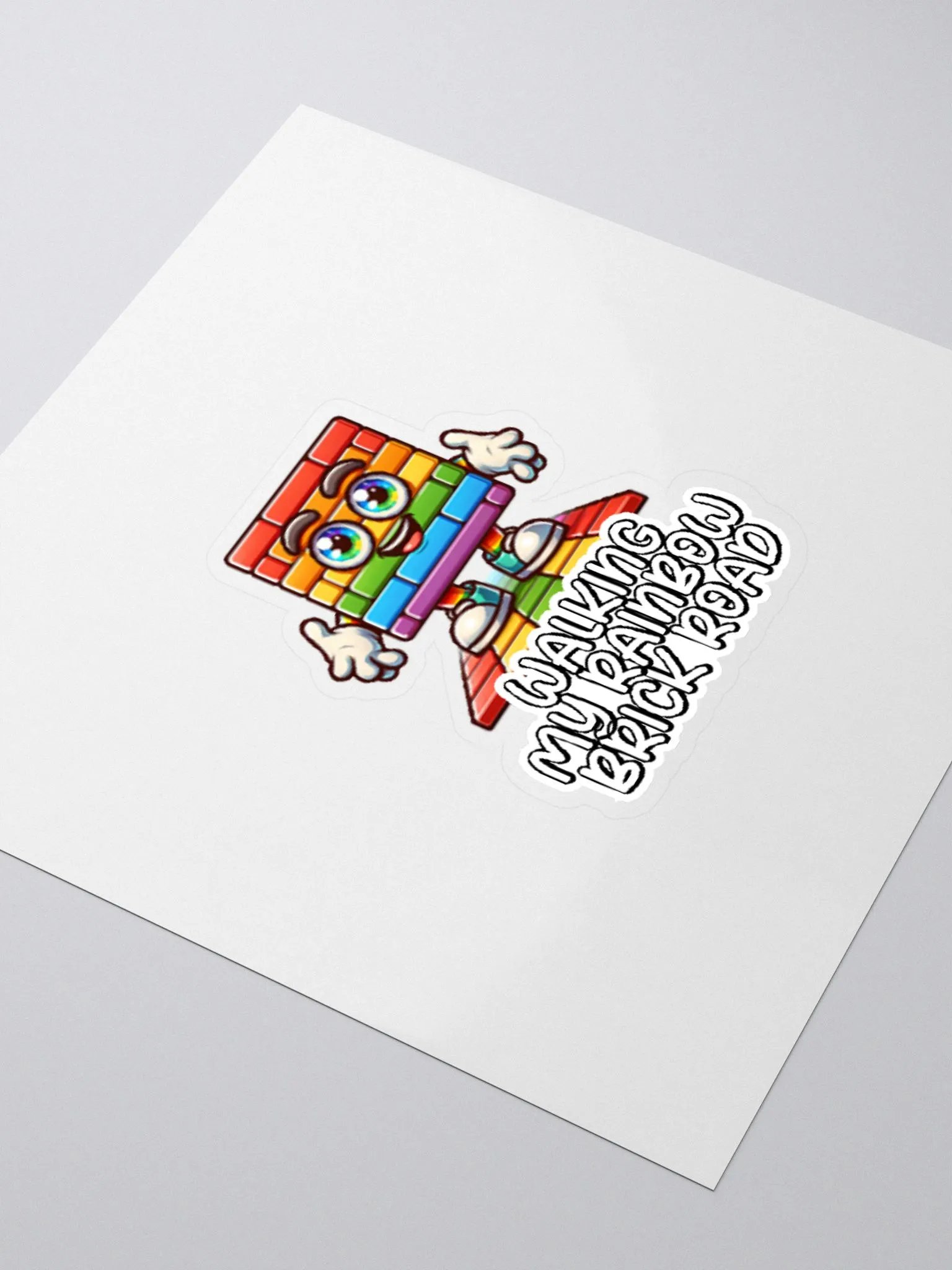 Walking My Rainbow Brick Road Sticker-LGBTQIA+ Sticker-Rainbow Sticker product image (8)