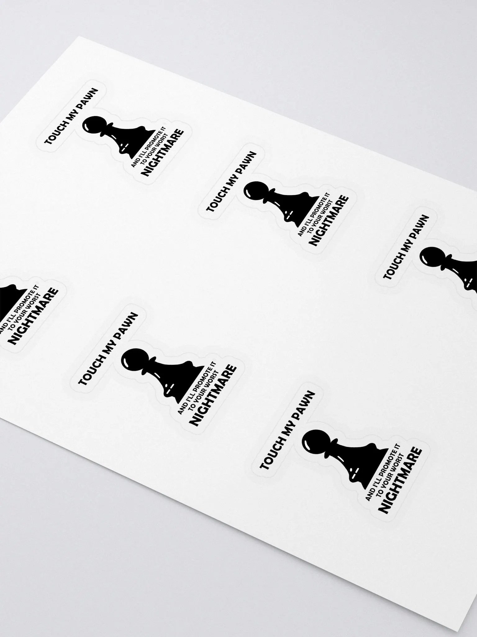 Touch my pawn 6 stickers product image (2)