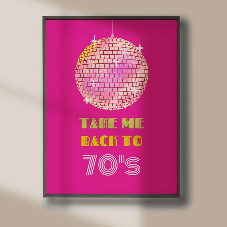 Disco Ball Retro Gallery Wall Set of 8 DIGITAL Prints product image (9)