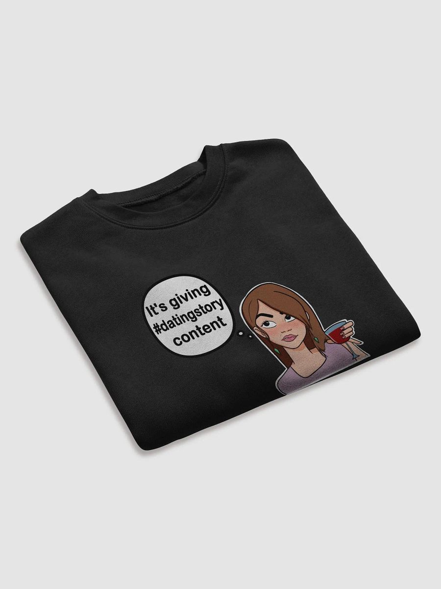 Dating Story Content - CROP sweatshirt, raw hem product image (9)