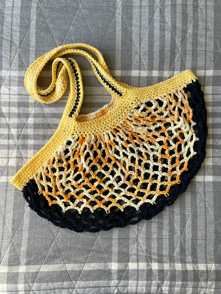 Yellow/Navy Two-Tone Market Bag product image (1)