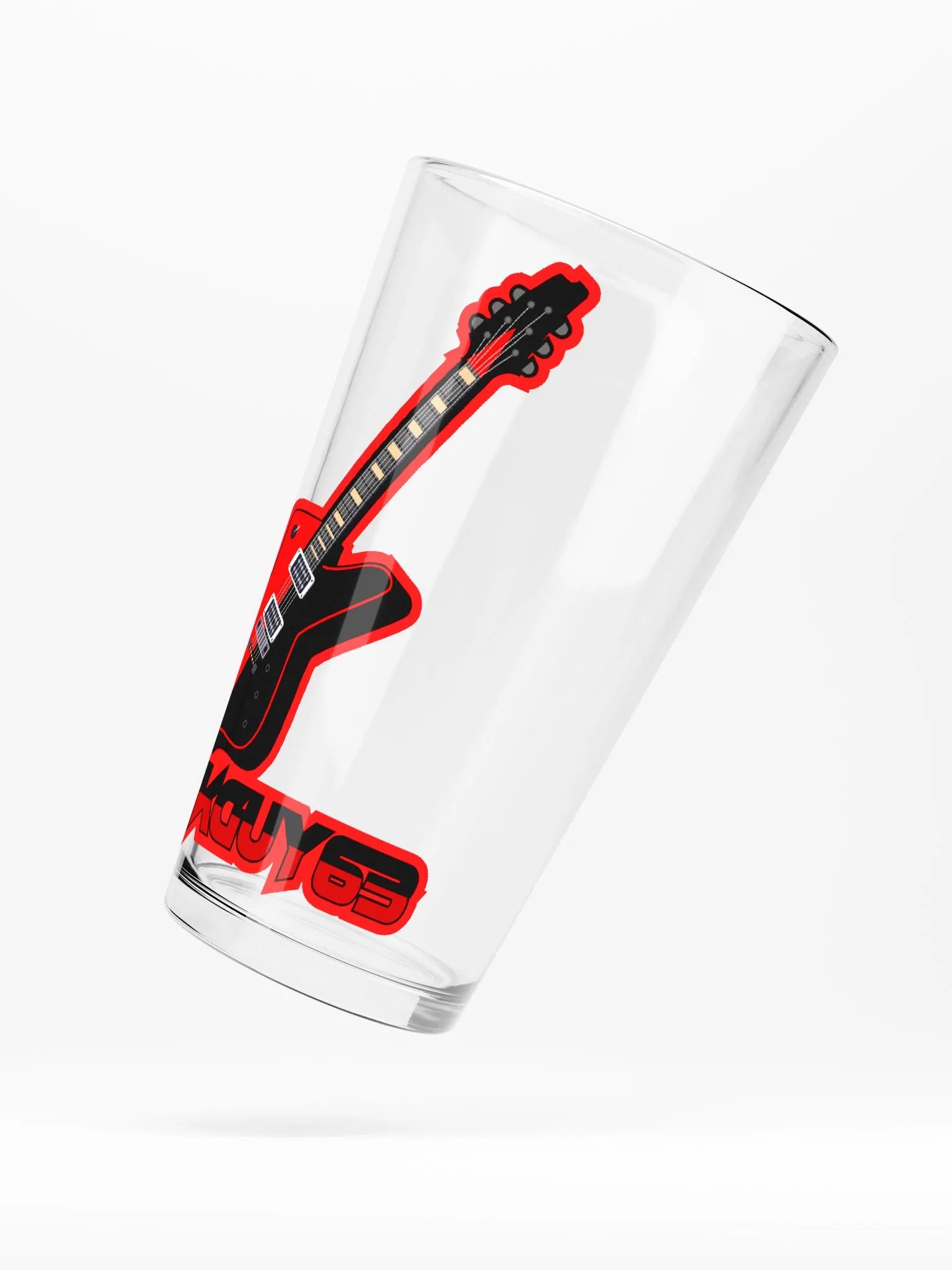 Rockguy Guitar Logo Pint Glass product image (5)