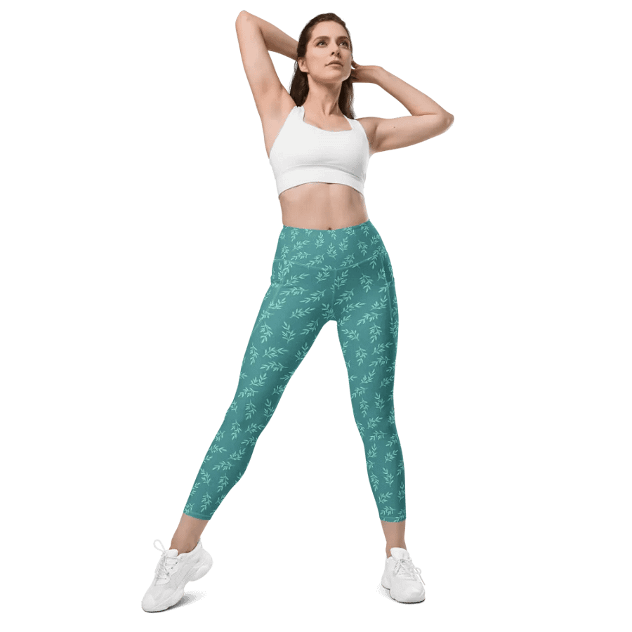 Turq All-Over Print Leggings with Pockets product image (4)