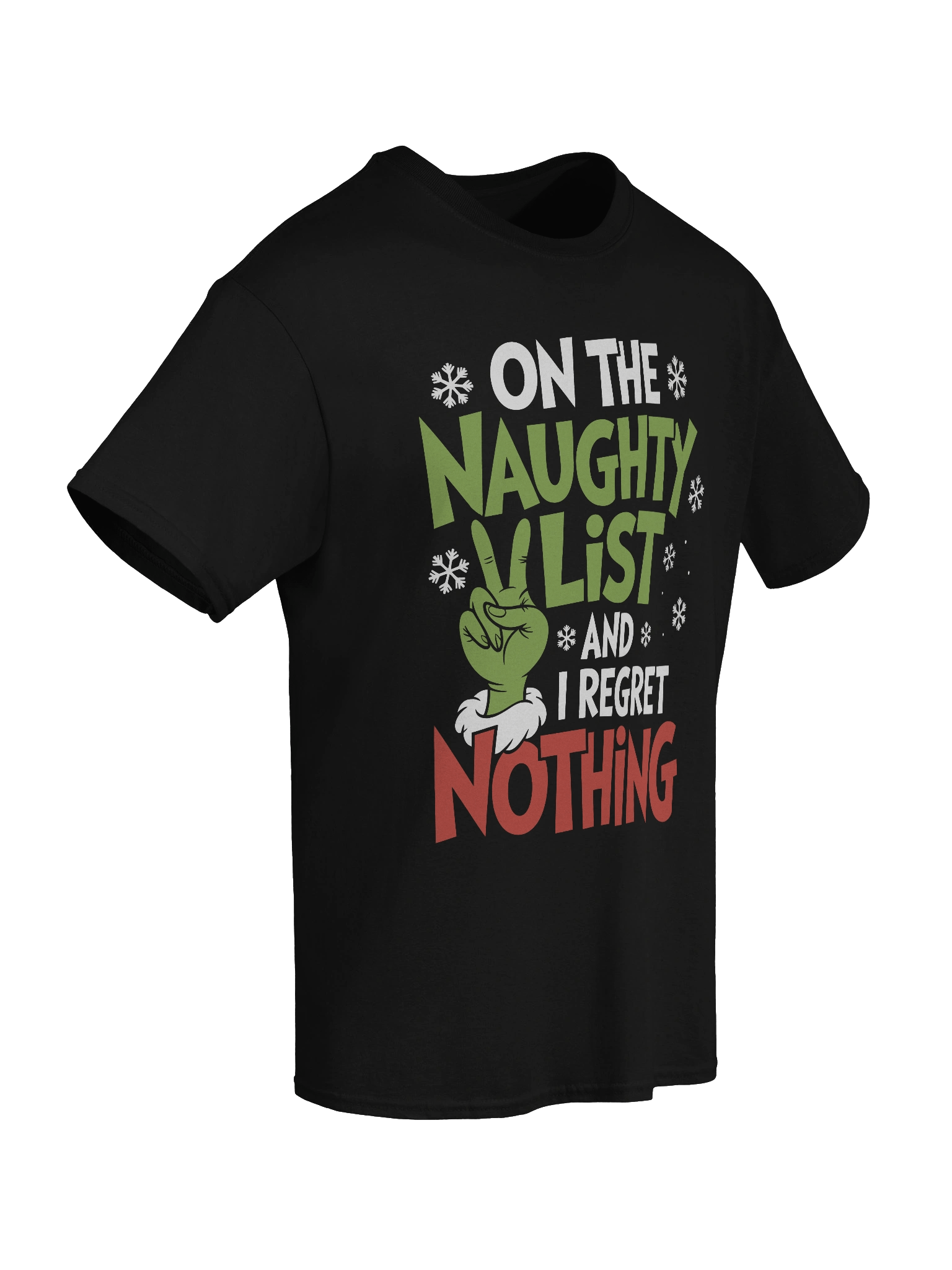 "On the Naughty List" Funny Christmas T-Shirt product image (2)