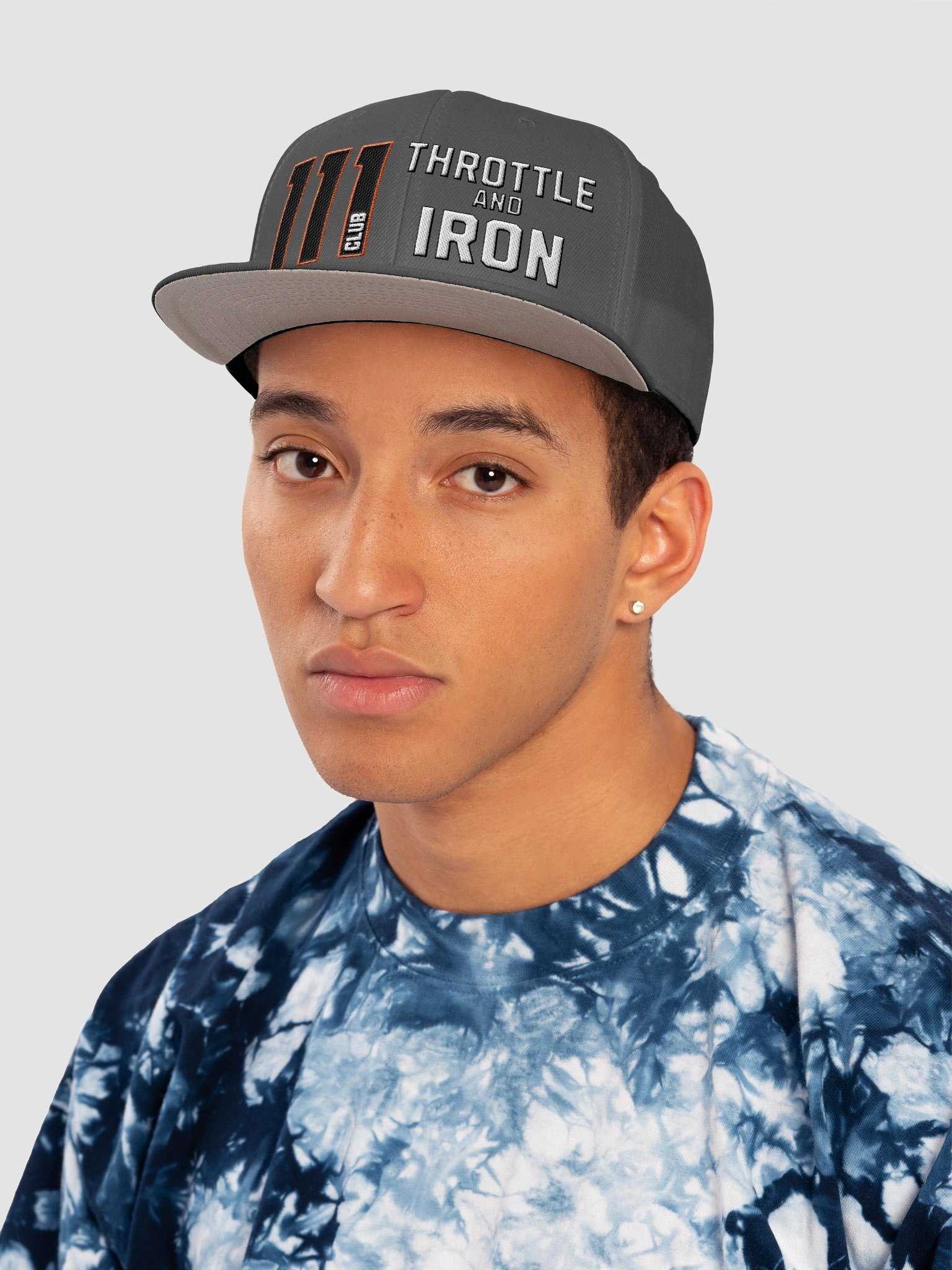 111 Club Throttle & Iron Snapback Cap — Orange Outline Edition product image (6)