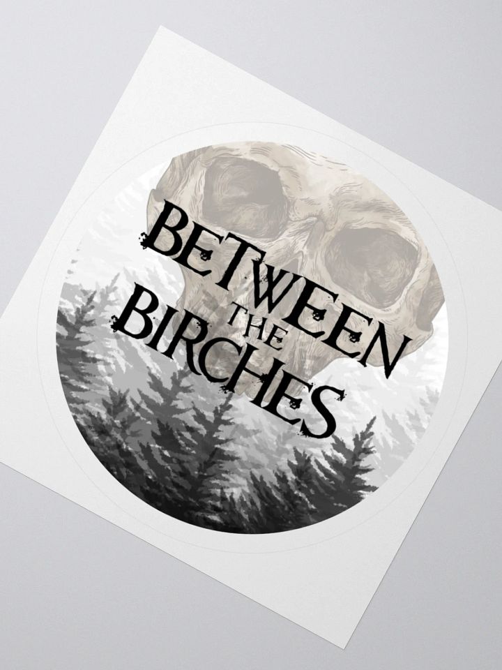Between the Birches // Skull and Woods Circle Sticker product image (2)
